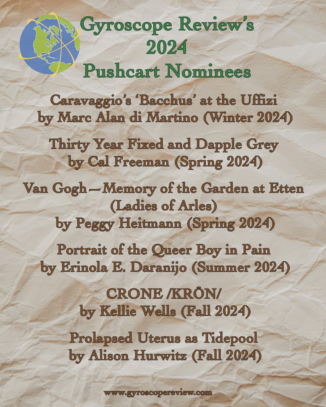 2024 Pushcart Nominees